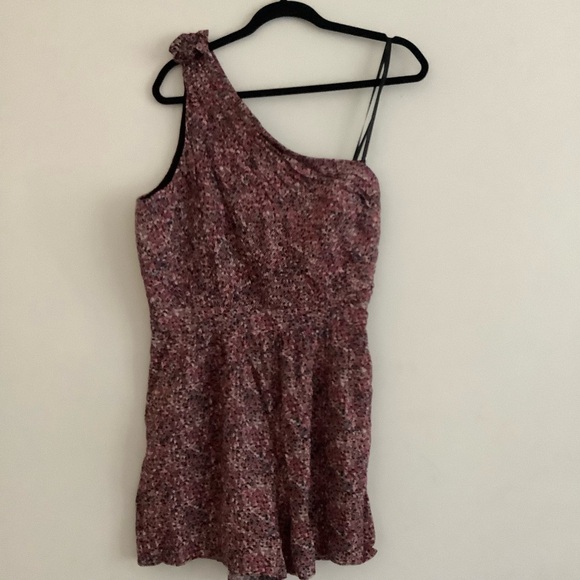 BCBGeneration Black and Pink Patterned Romper - Picture 1 of 2